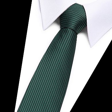 Men's Ribbed Texture Solid Tie Classic Necktie 57in Length 3.1in Width Formal Business Accessory