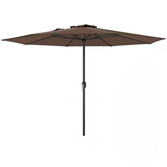 12 Foot Patio Umbrella with Crank Handle and 8 Ribs