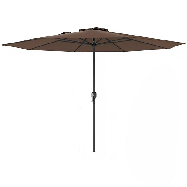 12 Foot Patio Umbrella with Crank Handle and 8 Ribs