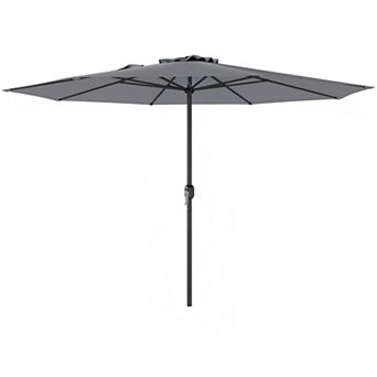 12 Foot Patio Umbrella with Crank Handle and 8 Ribs