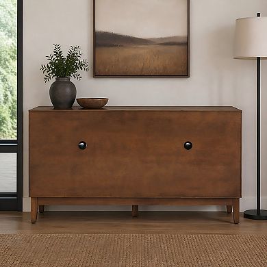 Lufeiya 60.5" Sideboard Buffet Cabinet with Storage, Adjustable Shelves, and Outlet Holes