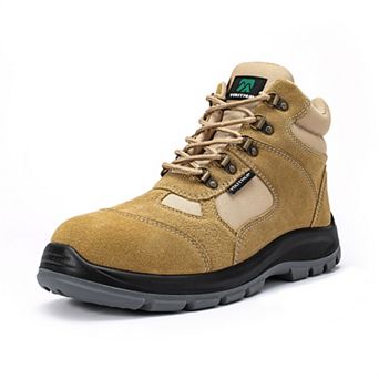 Men's Steel Toe Work Boots Puncture Resistant Anti-Static Lace-Up Safety Shoes
