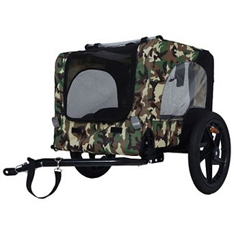 KWPZQEB Outdoor Heavy Duty Collapsible Pet Bike Trailer with All-Terrain Wheels & Universal Hitch