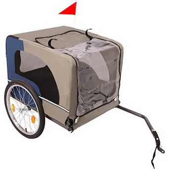 KWPZQEB Outdoor Heavy Duty Collapsible Pet Bike Trailer with All-Terrain Wheels & Universal Hitch