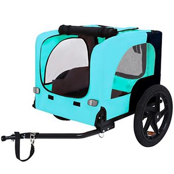 KWPZQEB Outdoor Heavy Duty Collapsible Pet Bike Trailer with All-Terrain Wheels & Universal Hitch