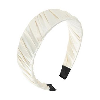 1 pc Wide Pleats Satin Headband