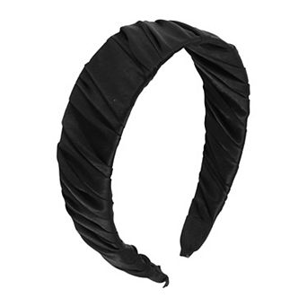 1 pc Wide Pleats Satin Headband