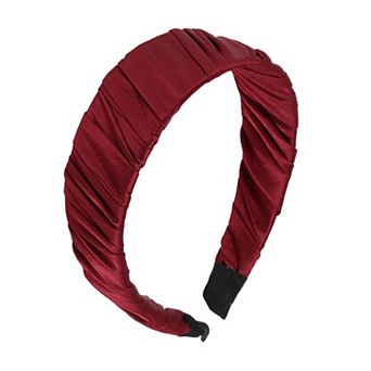 1 pc Wide Pleats Satin Headband