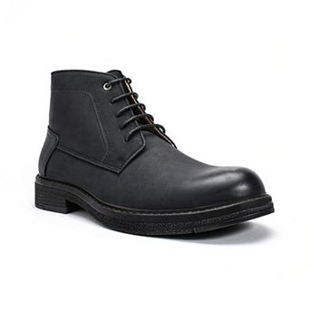 Men's Casual Lace-Up Boots Premium PU Leather Chukka Work Boots
