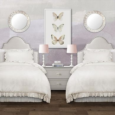 Ruffled Comforter Set with Sham, Soft Cozy Bedding, Elegant Decor