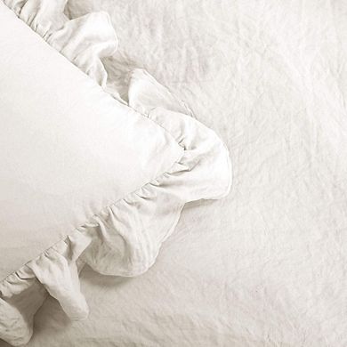 Ruffled Comforter Set with Sham, Soft Cozy Bedding, Elegant Decor