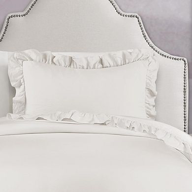 Ruffled Comforter Set with Sham, Soft Cozy Bedding, Elegant Decor