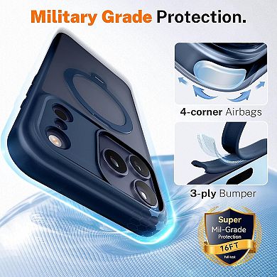 for iPhone 17/Pro/Pro Max, with 360° Spin Magnetic Stand, Camera Control Button, Fit for MagSafe