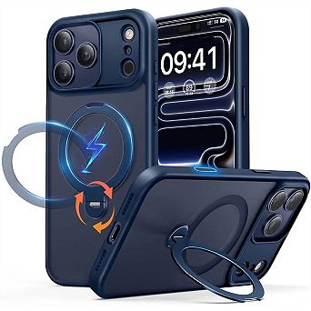 for iPhone 17/Pro/Pro Max, with 360° Spin Magnetic Stand, Camera Control Button, Fit for MagSafe