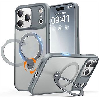 for iPhone 17/Pro/Pro Max, with 360° Spin Magnetic Stand, Camera Control Button, Fit for MagSafe