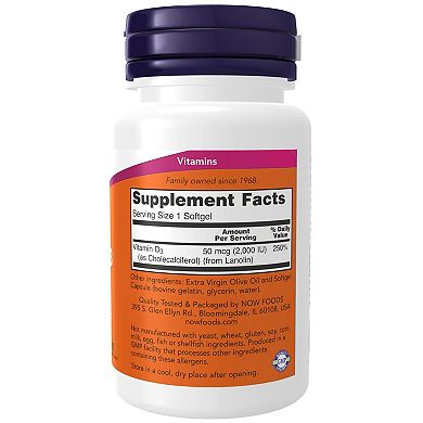 Now Foods - Vitamin D-3 2000iu - 1 Each-120 SGEL