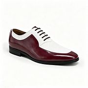 red dress shoes near me David Oxford Dress Shoes for Men Upper Semi Brogue Lace Up Shoes, Red/ Black / 10.5