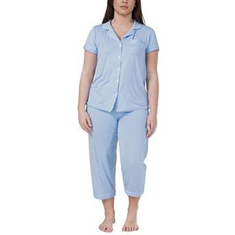 Women’s Short Sleeve Capri 2 pc Pajama Set Sleepwear Lounge Set