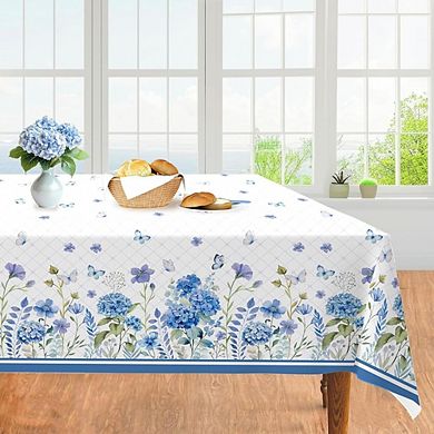 Floral Plastic Tablecloth Set Waterproof Disposable Party Decor Durable