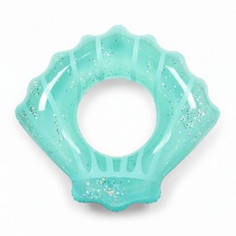 Icing Drip Inflatable Pool Float Ring with Glitter Confetti Durable PVC Swim Tube for Pool Beach