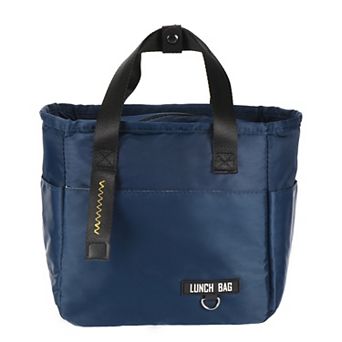 Lunch Insulated Bag, Thermal Leakproof Cooler Tote Bag with Side Pockets 9.1"x5.5"x8.7"