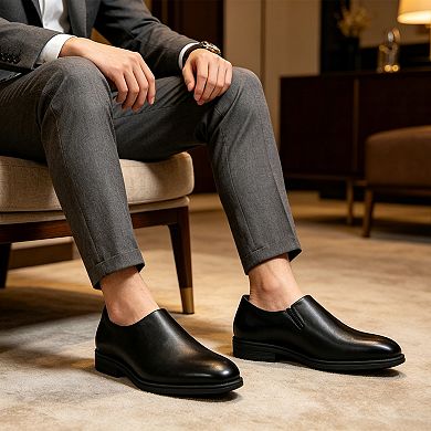 Men's Slip-On Dress Loafers Casual PU Leather Shoes for Business & Daily Wear