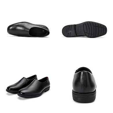 Men's Slip-On Dress Loafers Casual PU Leather Shoes for Business & Daily Wear