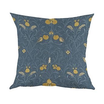 William Morris Floral Throw Pillow Cover, 18" Outdoor Cushion Cover Singular