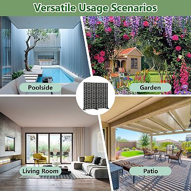 5' x 2.5' Black Metal Outdoor Privacy Screen( Set of 2)