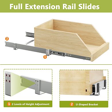 ELEMENT ACE Pull Out Cabinet Organizer Drawer with Full Extension Slides for Kitchen Storage