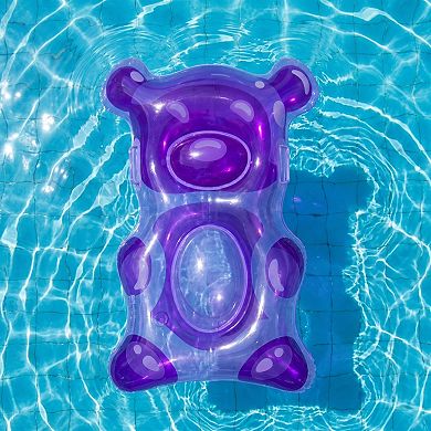 Inflatable Pool Float Lounger with Cup Holder Ergonomic Design Durable PVC Water Float