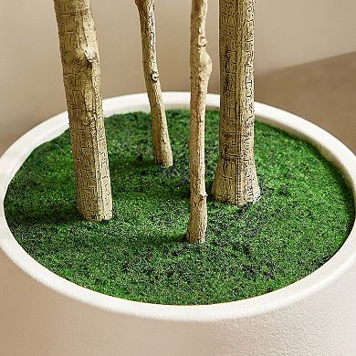 VeriNatural Ficus Artificial Tree in Plastic Pot, Fake Plants with Lush Tips for Indoor Home Decor