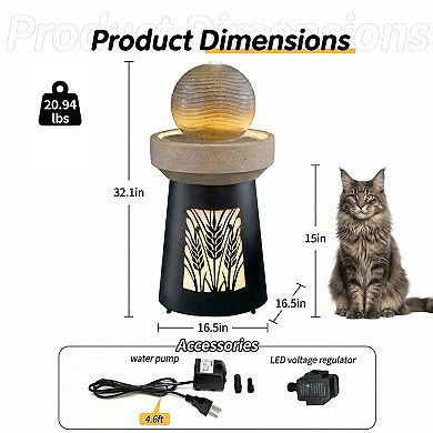 KWPZQEB Outdoor Garden Lantern Light with LED, Leaf Silhouette Decorative Landscape Lamp for Patio