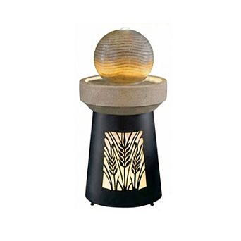 KWPZQEB Outdoor Garden Lantern Light with LED, Leaf Silhouette Decorative Landscape Lamp for Patio