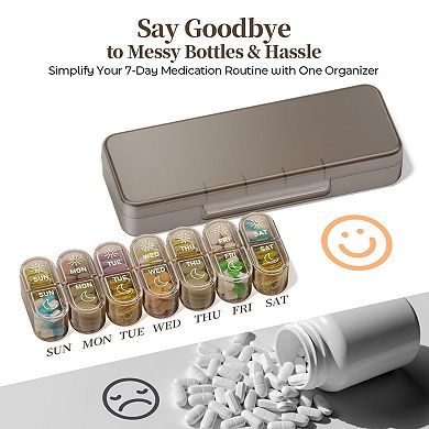 Splendid Frame AM PM Pill Organizer 7 Day