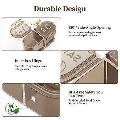 Splendid Frame AM PM Pill Organizer 7 Day