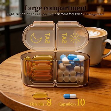 Splendid Frame AM PM Pill Organizer 7 Day