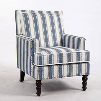 KWPZQEB Vintage Armchair, Cotton Linen Accent Upholstered Chair with Gourd Legs for Living Room