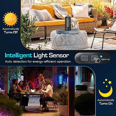 2-in-1 360° Insect Killer & Mosquito Lamp 3000V Grid, Auto On/Off