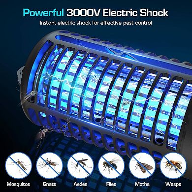 2-in-1 360° Insect Killer & Mosquito Lamp 3000V Grid, Auto On/Off