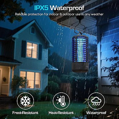 2-in-1 360° Insect Killer & Mosquito Lamp 3000V Grid, Auto On/Off