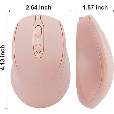 Wireless Bluetooth Mouse - 2.4G Dual Mode Silent Rechargeable Mouse, Quiet Click, USB Receiver