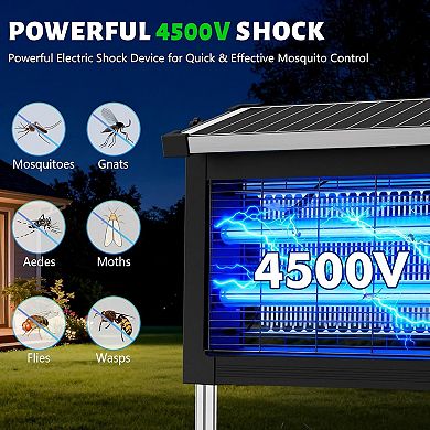 2-in-1 Outdoor Rechargeable 4500V Mosquito Zapper with Projection Light, Type-C Charging