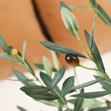 7-ft. Artificial Olive Tree with Pot, Potted Fake Olive Plant for Indoor Home Decor - VeriNatural
