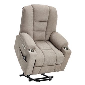 KWPZQEB Power Lift Recliner Chair with Massage and Heat with USB & Type C Ports, 2 Steel Cup Holders