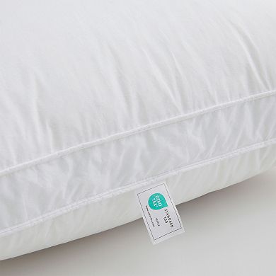 Unikome High Loft Goose Down Pillow Set of 2, Cotton Shell Firm Support Bed Pillows