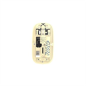 Dual Mode Transparent Wireless Mouse - 2.4G & Bluetooth, Adjustable DPI,Rechargeable Ergonomic Mouse