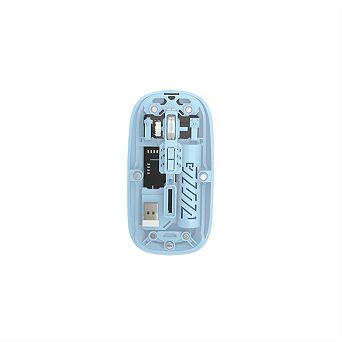 Dual Mode Transparent Wireless Mouse - 2.4G & Bluetooth, Adjustable DPI,Rechargeable Ergonomic Mouse