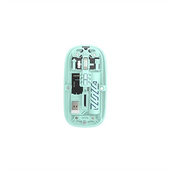Dual Mode Transparent Wireless Mouse - 2.4G & Bluetooth, Adjustable DPI,Rechargeable Ergonomic Mouse