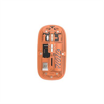 Dual Mode Transparent Wireless Mouse - 2.4G & Bluetooth, Adjustable DPI,Rechargeable Ergonomic Mouse